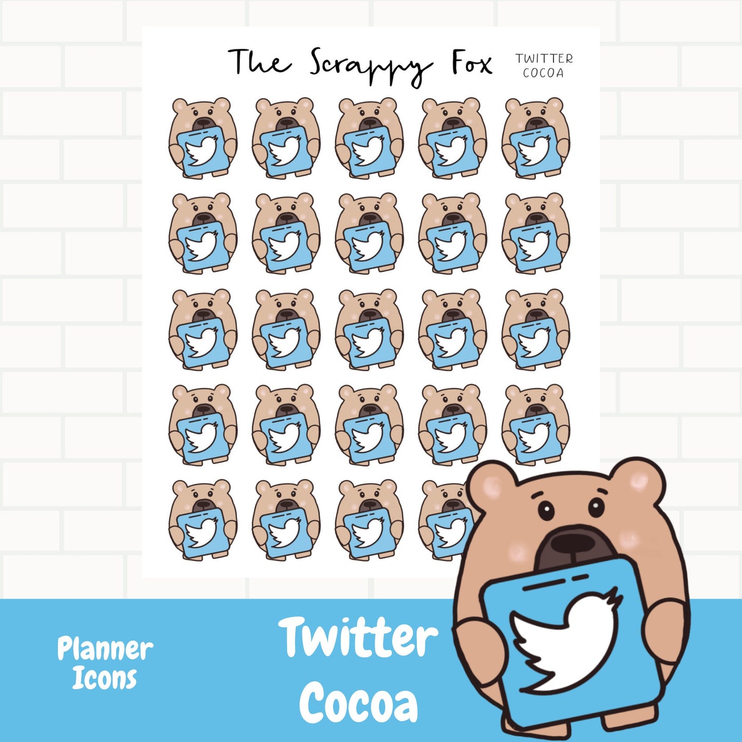 Twitter Bears Planner Icons