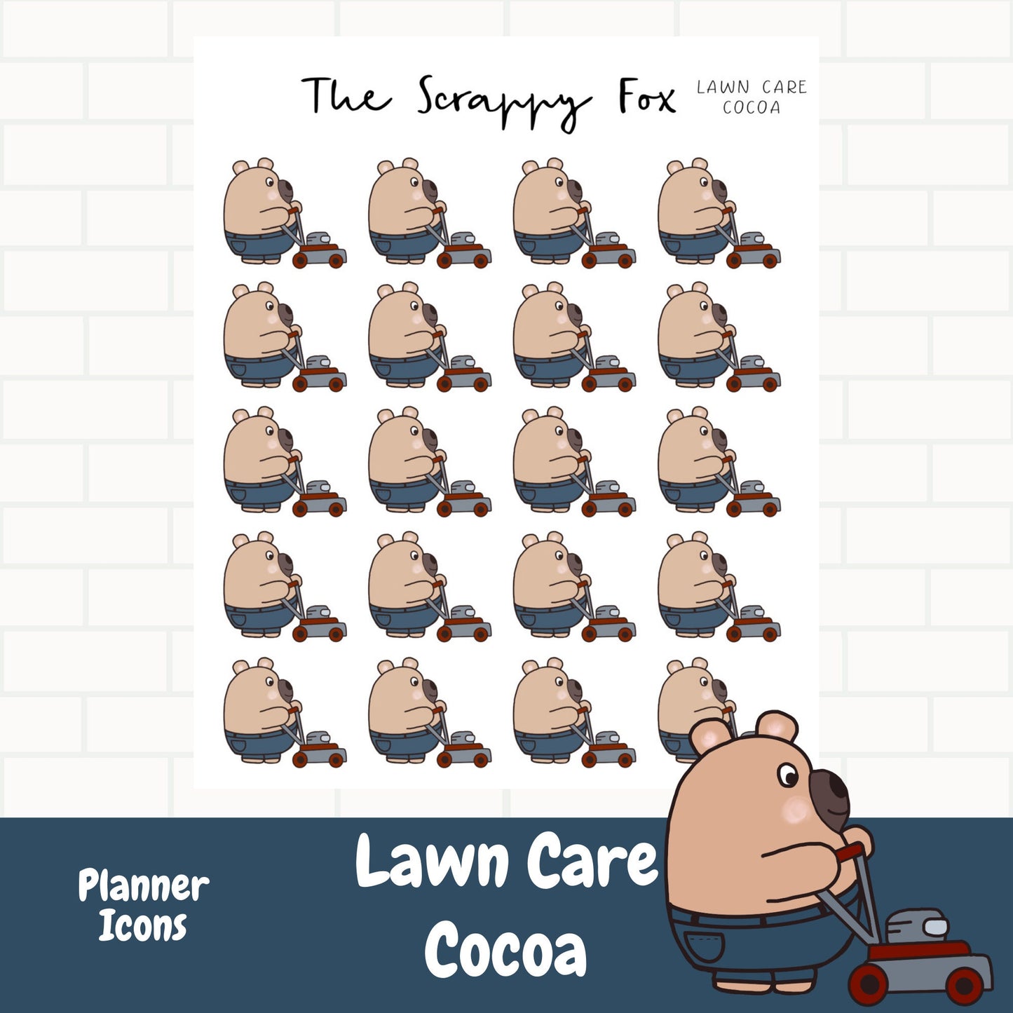 Lawn Care Cocoa Planner Icons