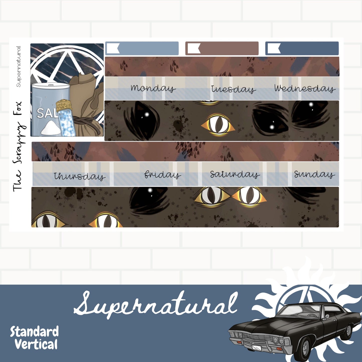 Supernatural Standard Vertical Weekly Sticker Kit