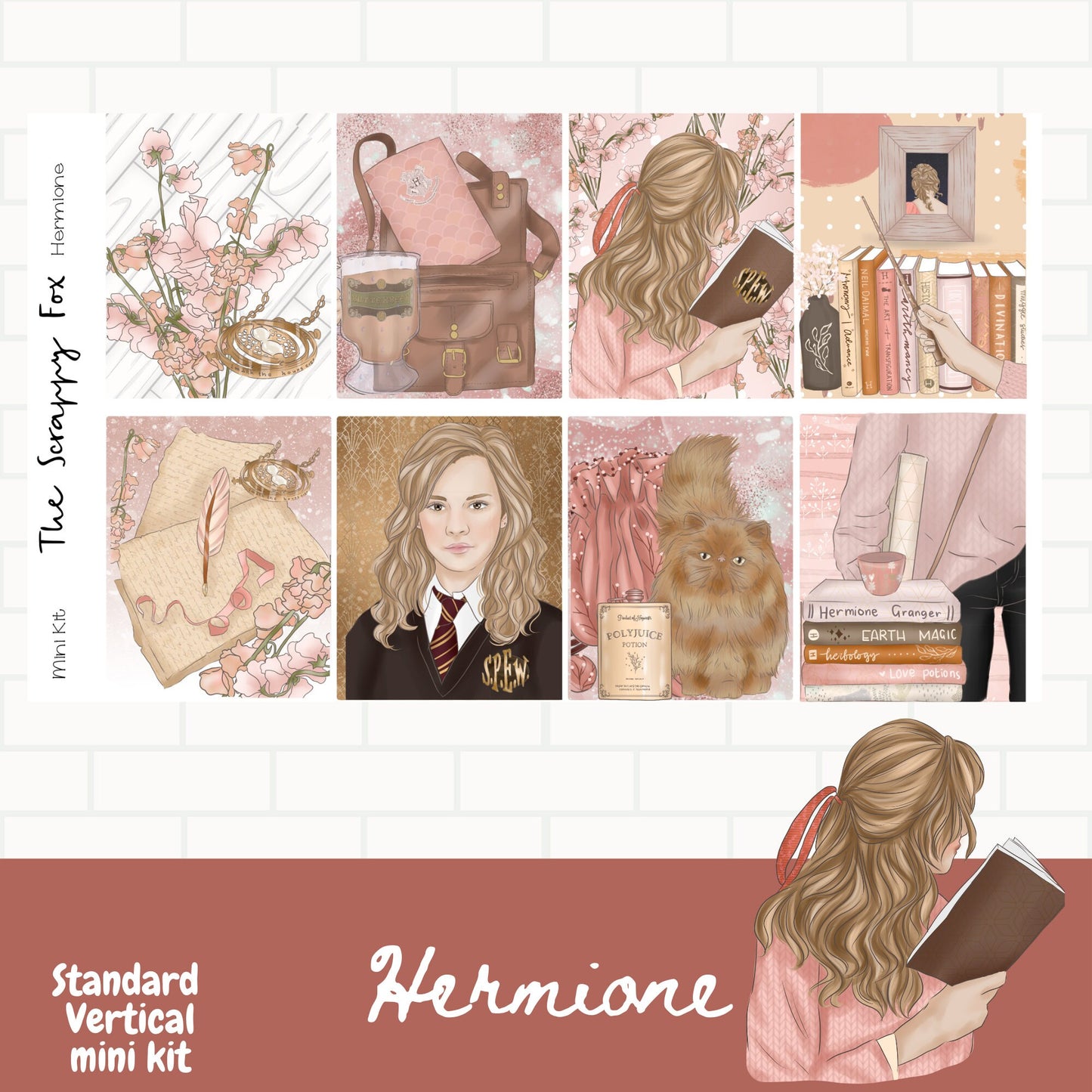 Hermione Standard Vertical Weekly Sticker Kit