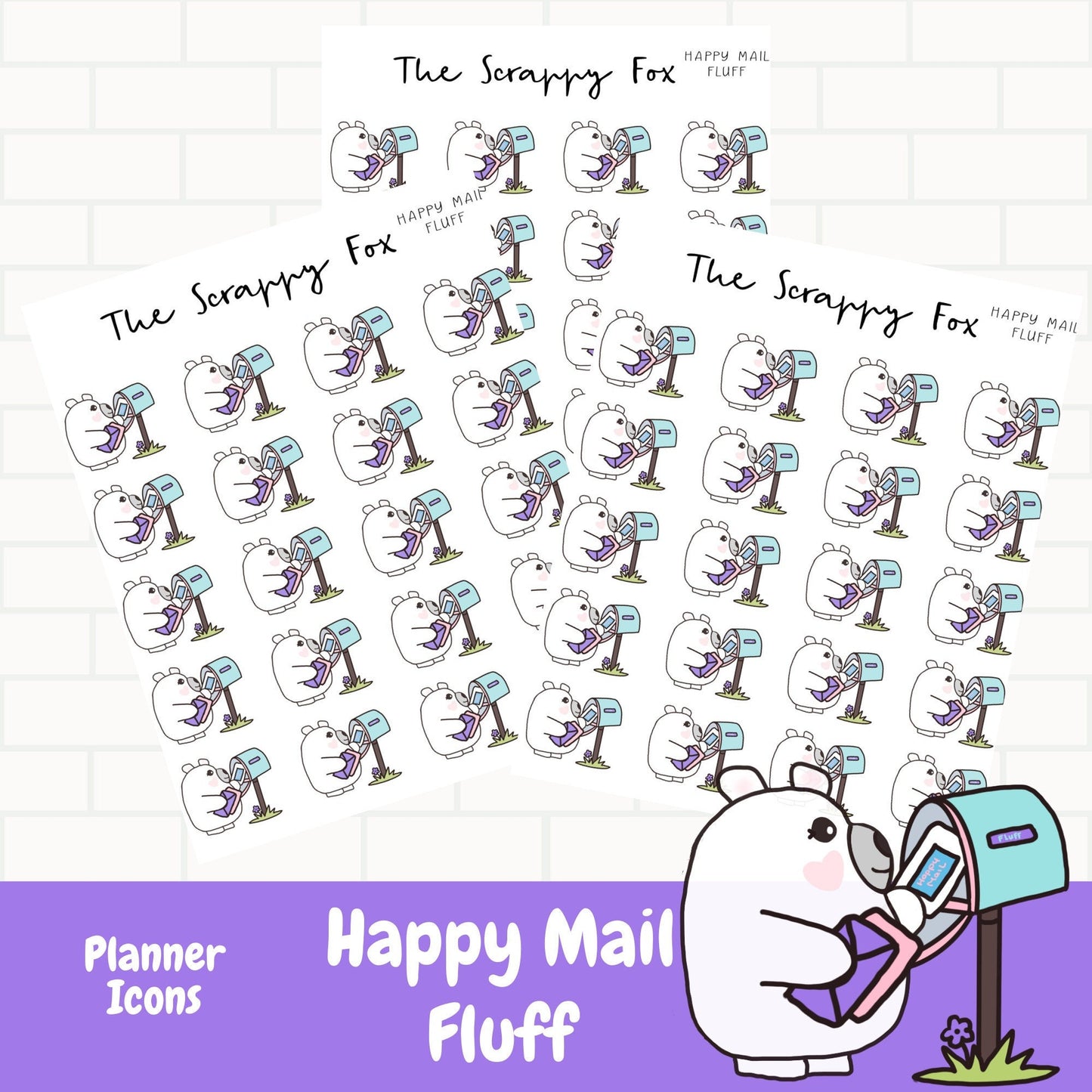 Happy Mail Fluff Planner Icons