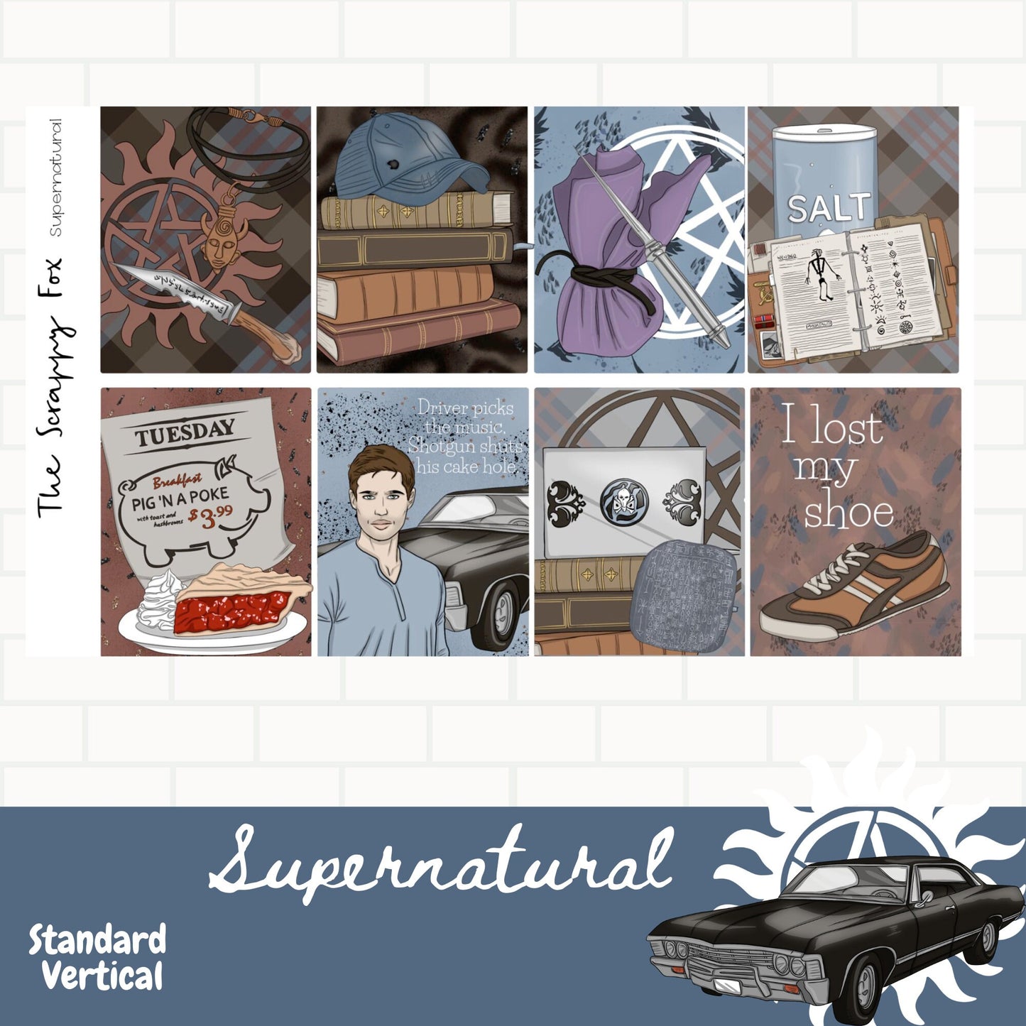 Supernatural Standard Vertical Weekly Sticker Kit