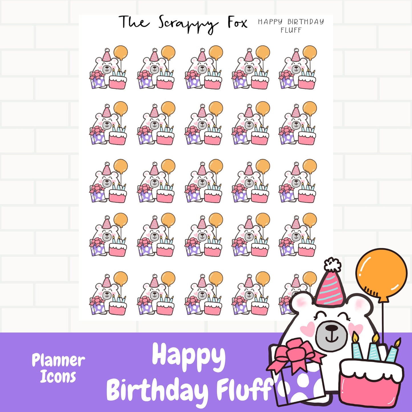 Birthday Planner Icons