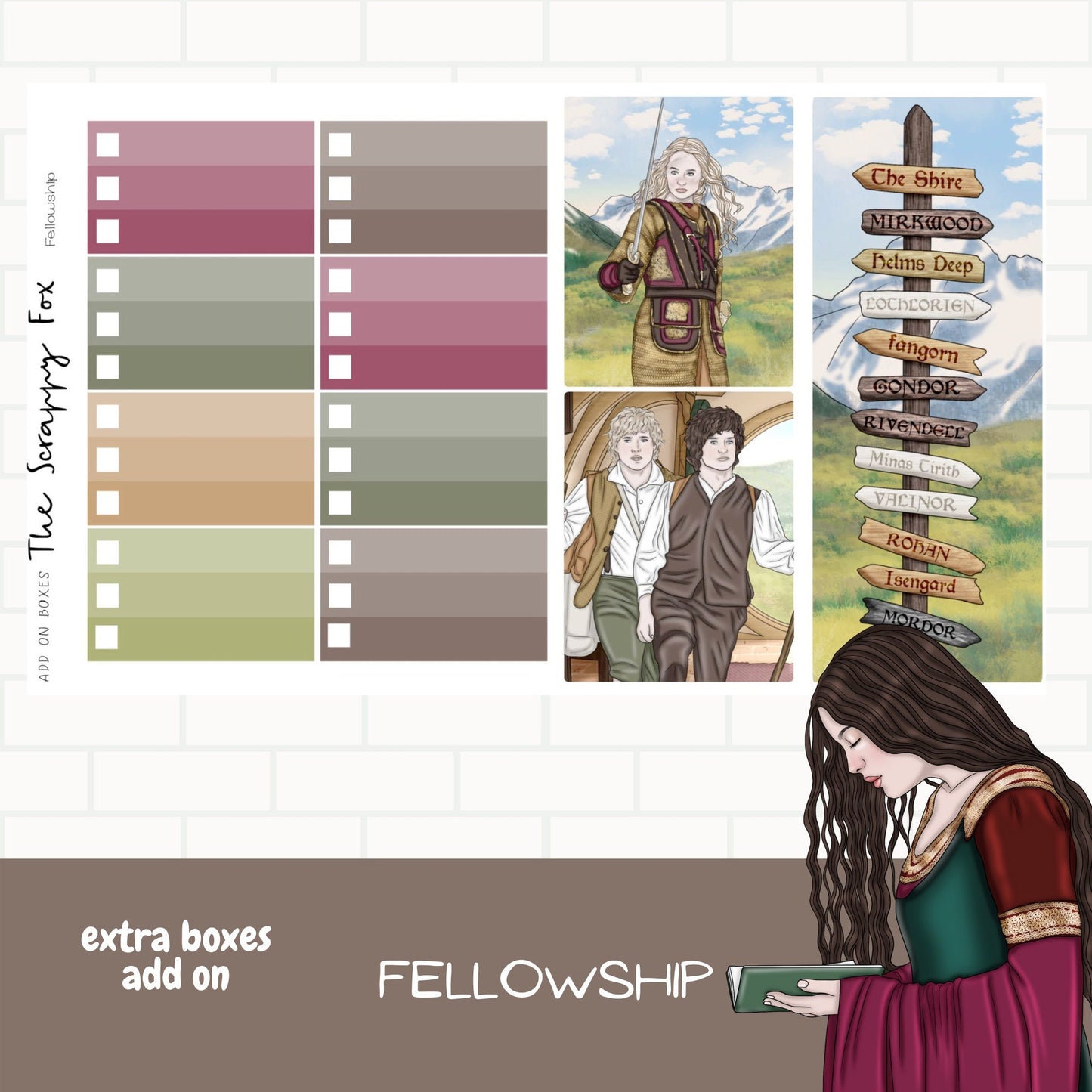 Fellowship Standard Vertical Weekly Sticker Kit