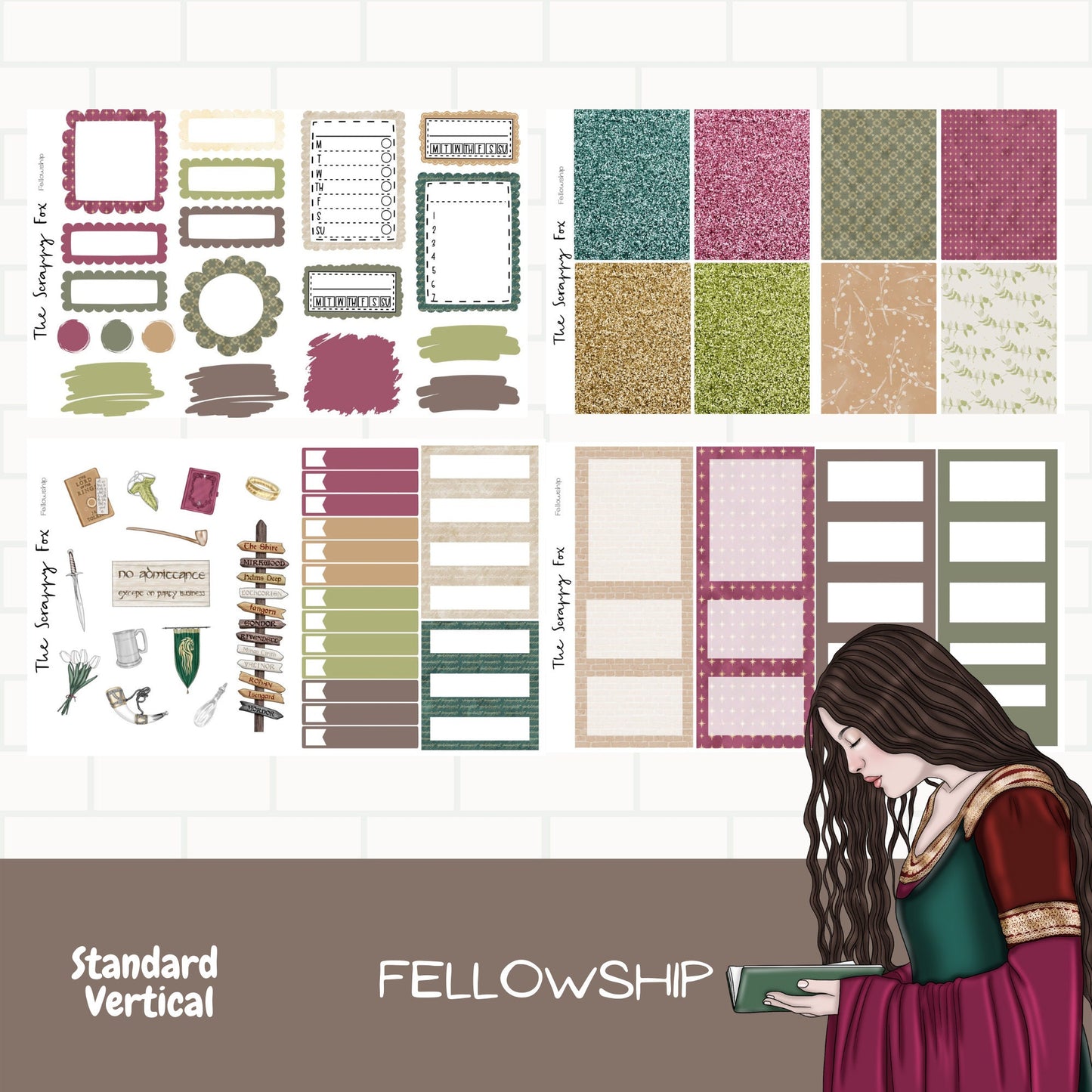 Fellowship Standard Vertical Weekly Sticker Kit