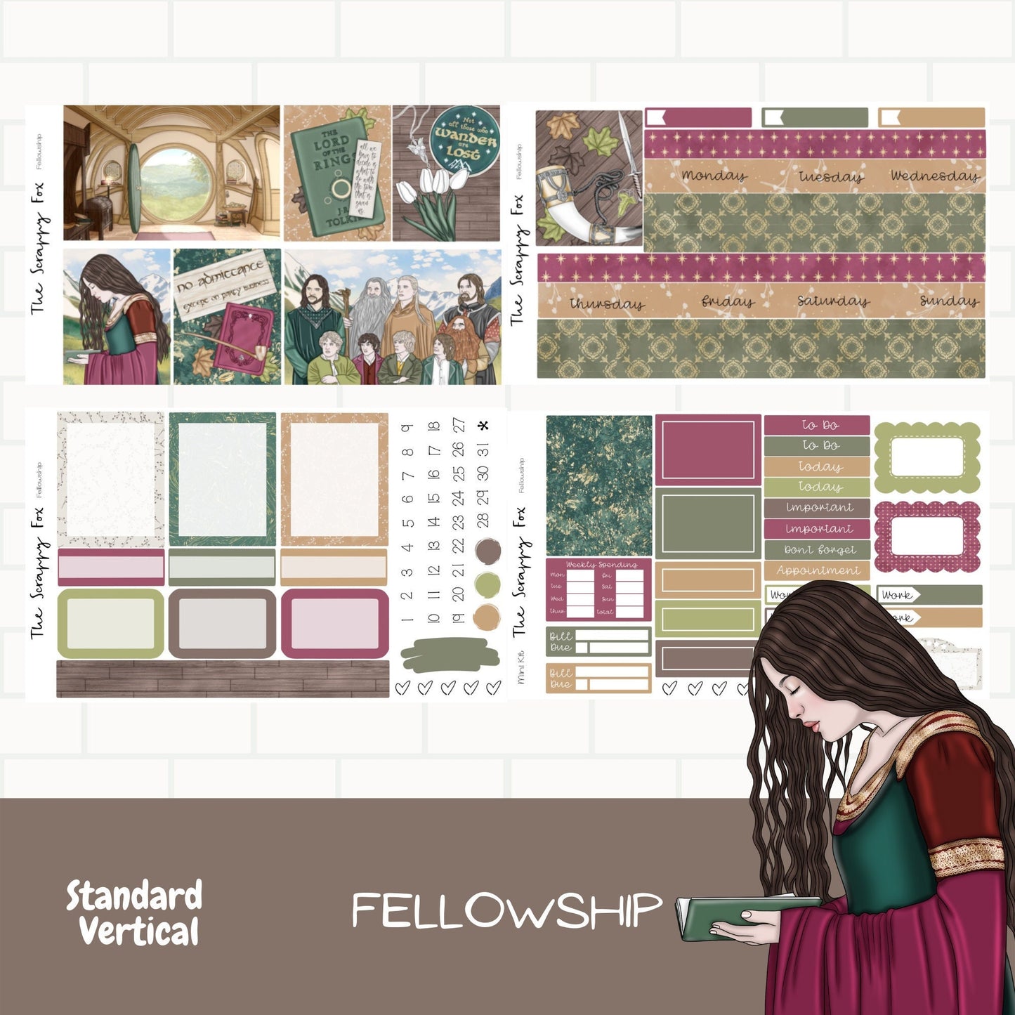 Fellowship Standard Vertical Weekly Sticker Kit