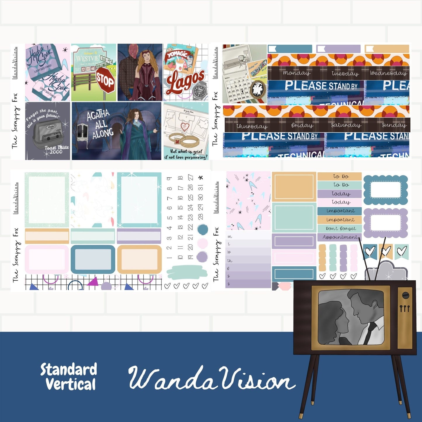 Wanda Standard Vertical Weekly Sticker Kit