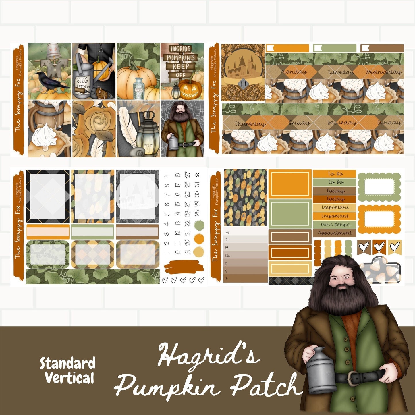 Keeper of the Keys Pumpkin Patch Standard Vertical Weekly Sticker Kit