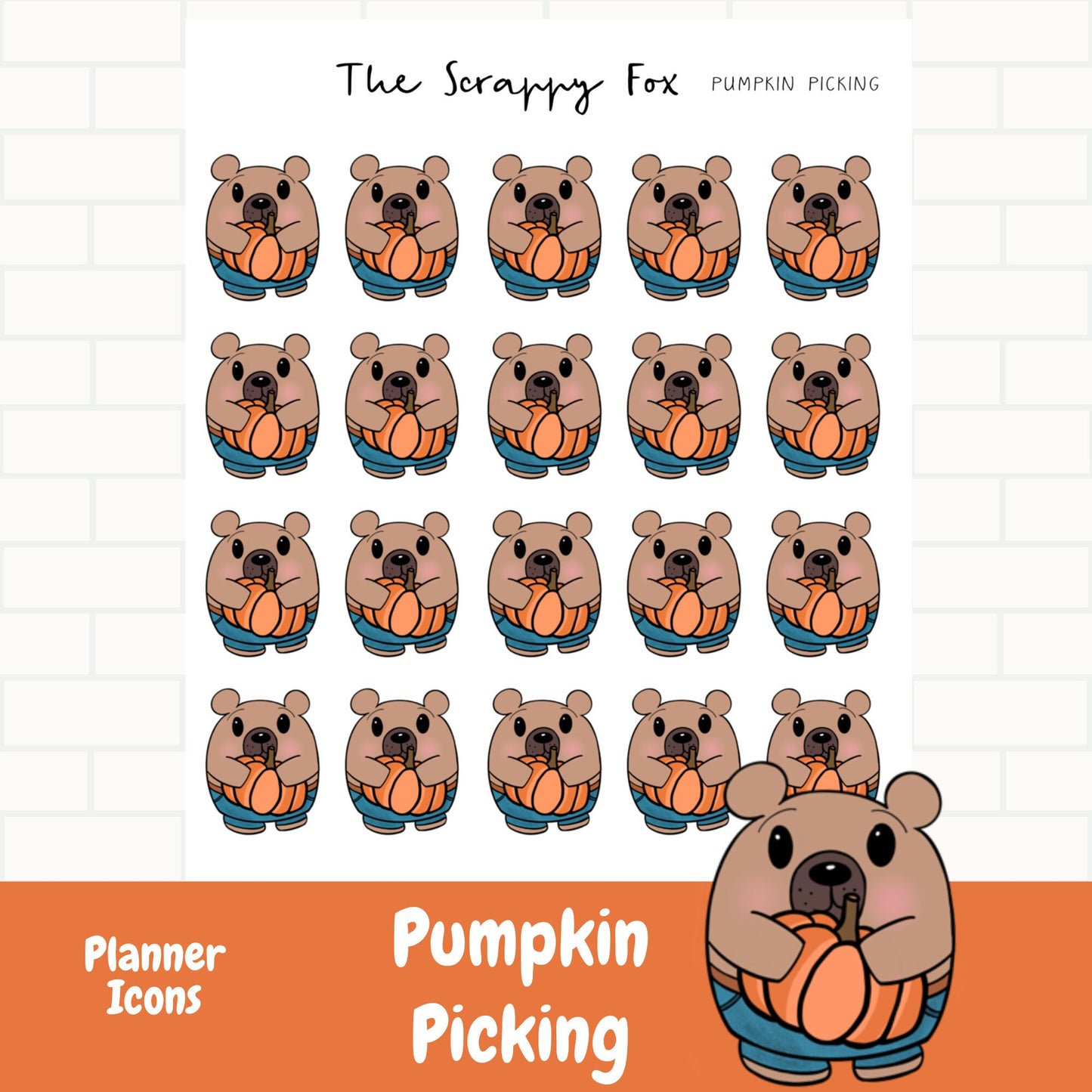 Pumpkin Picking Planner Icons