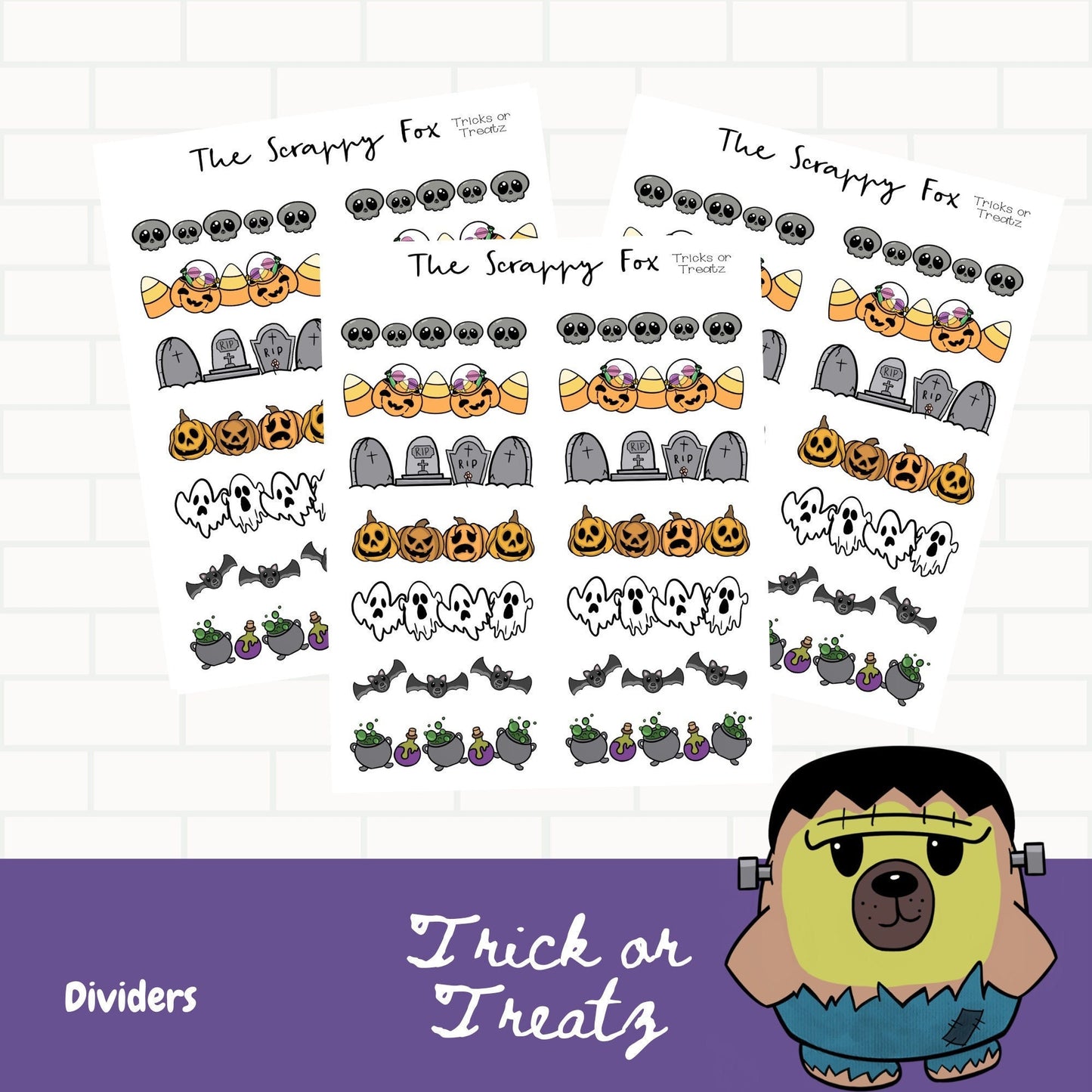 Tricks or Treatz Dividers Sheet