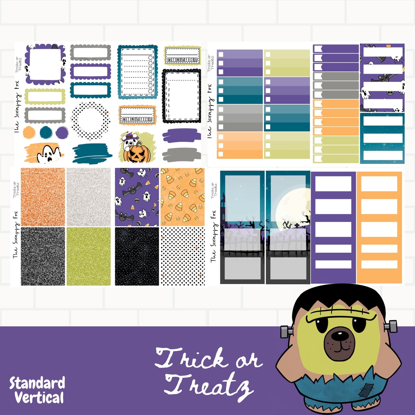 Tricks or Treatz Standard Vertical Weekly Sticker Kit