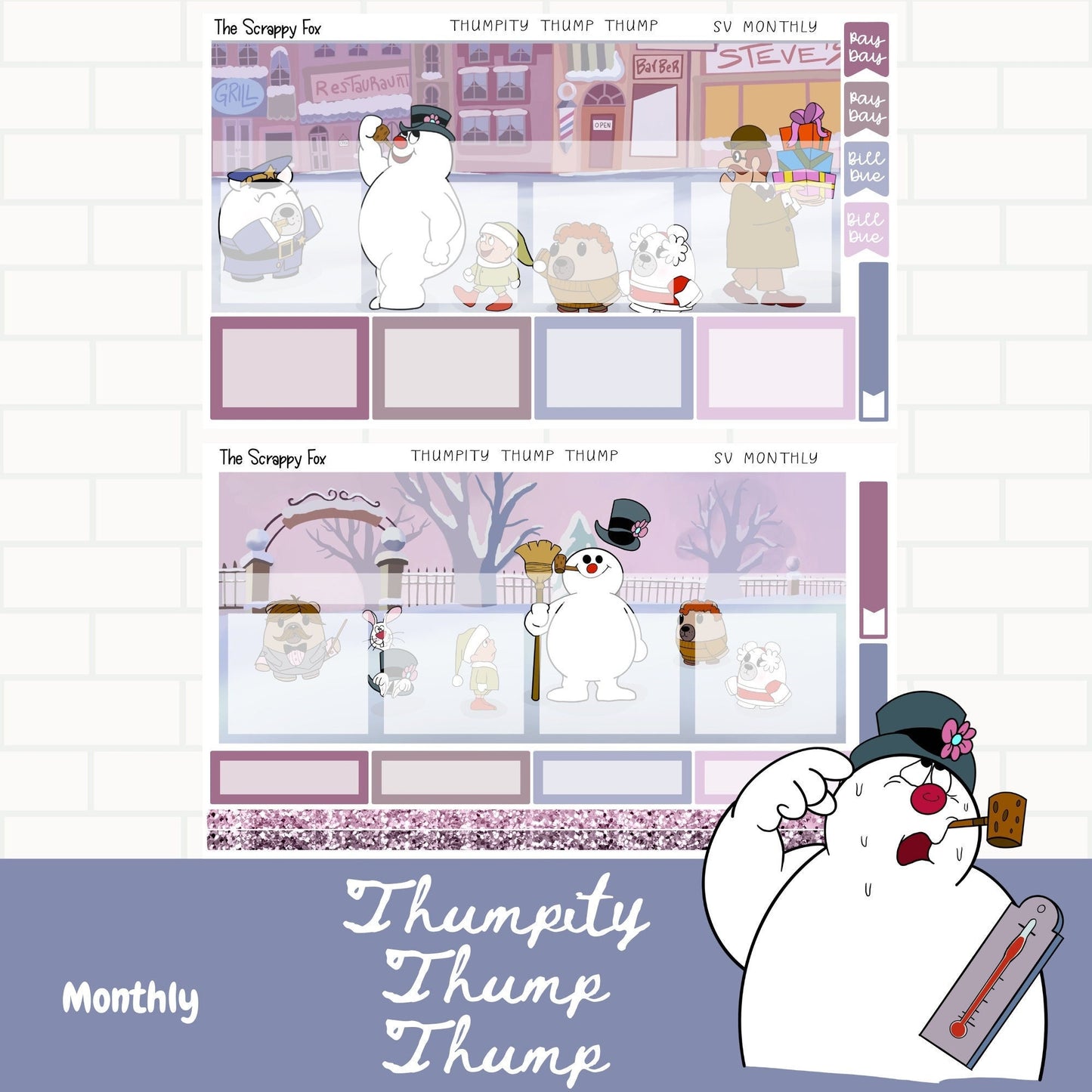 Thumpity Thump Thump Standard Vertical Monthly Sticker Kit