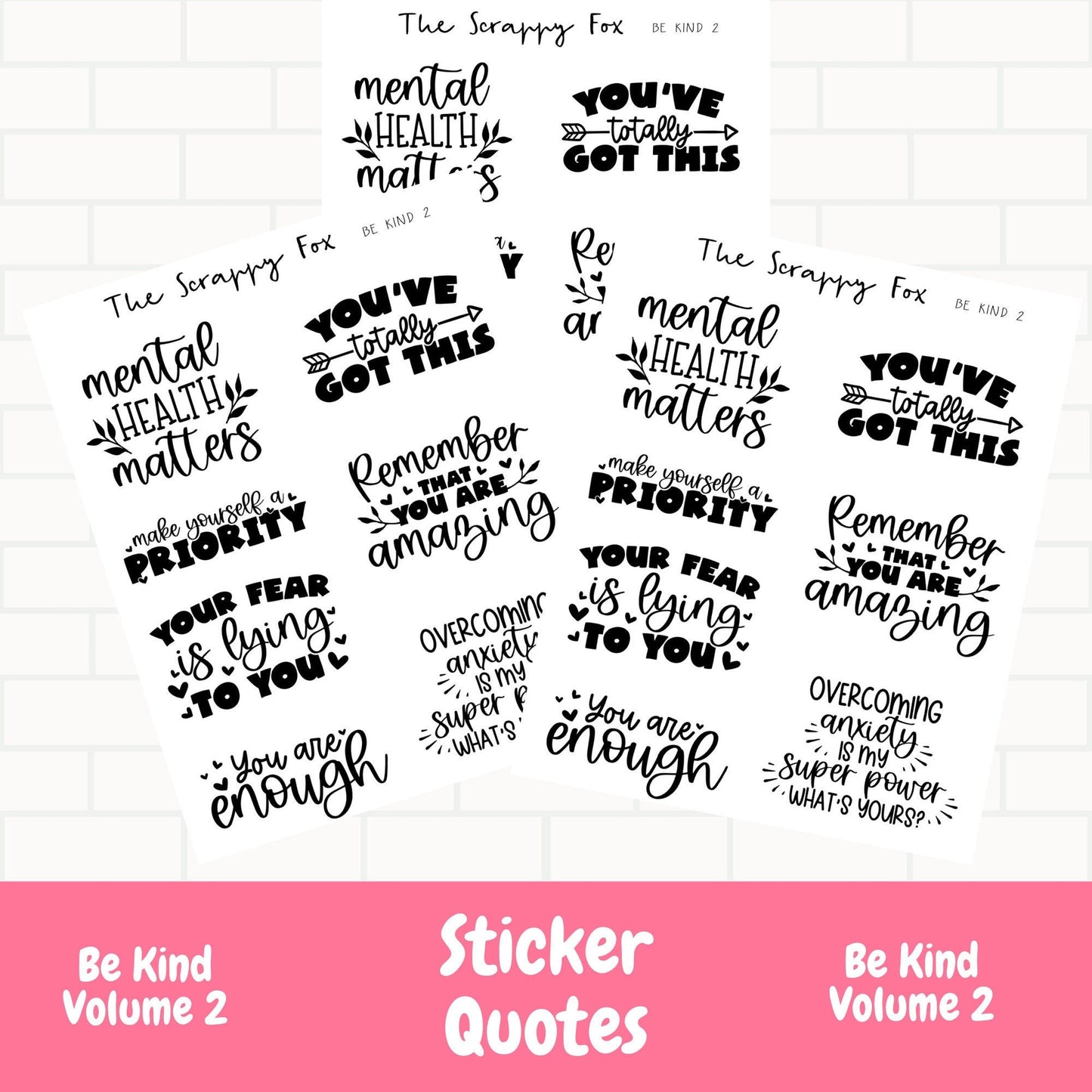 Be Kind Vol 2 Quote Sheet