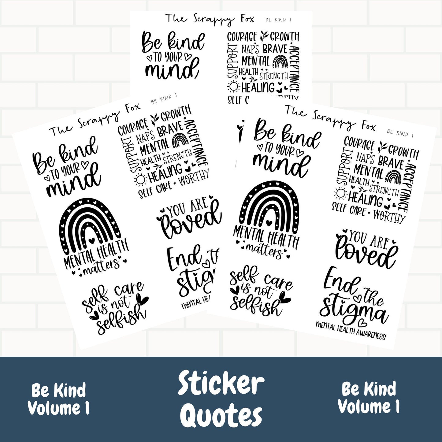 Be Kind Vol 1 Quote Sheet