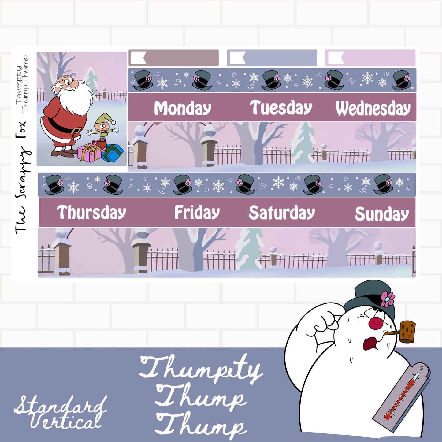 Thumpity thump thump Standard Vertical Weekly Sticker Kit