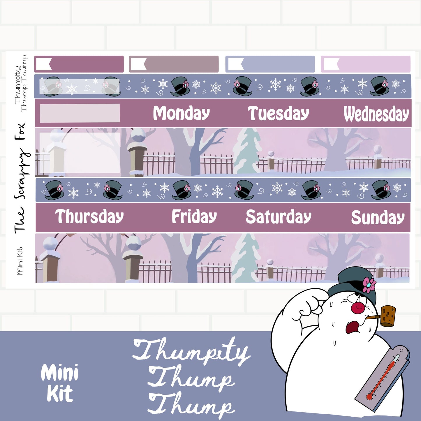 Thumpity thump thump Standard Vertical Weekly Mini Kit