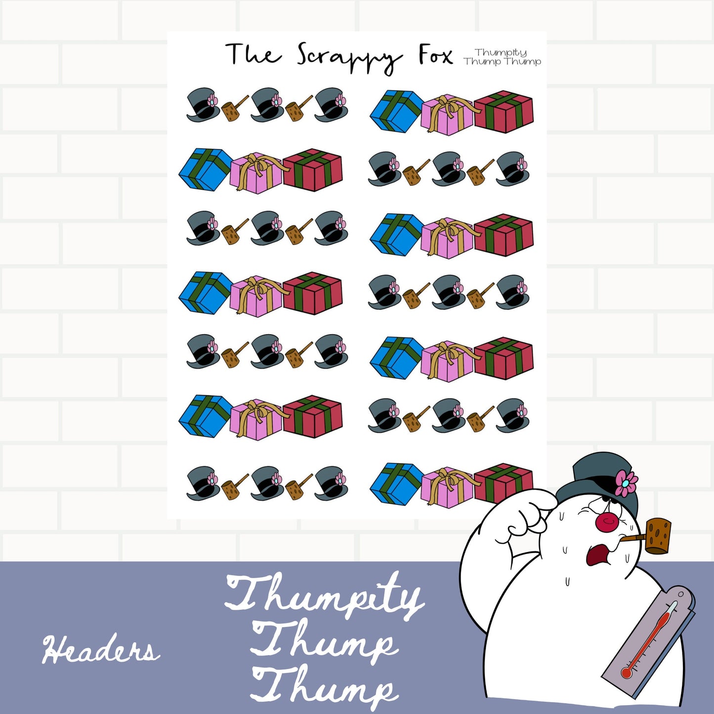 Thumpity thump thump Planner Divider Stickers