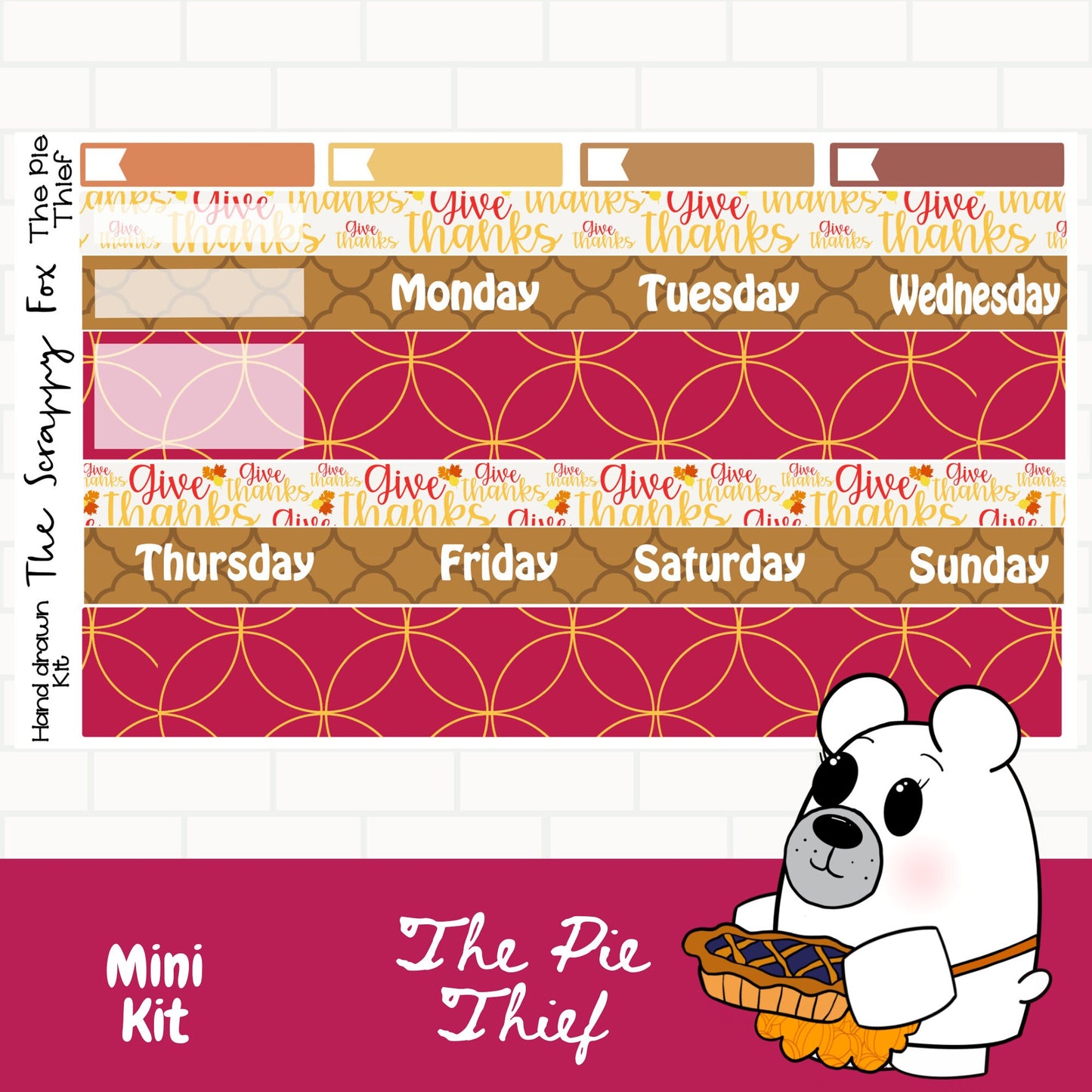 The Pie Thief Standard Vertical Weekly Mini Kit
