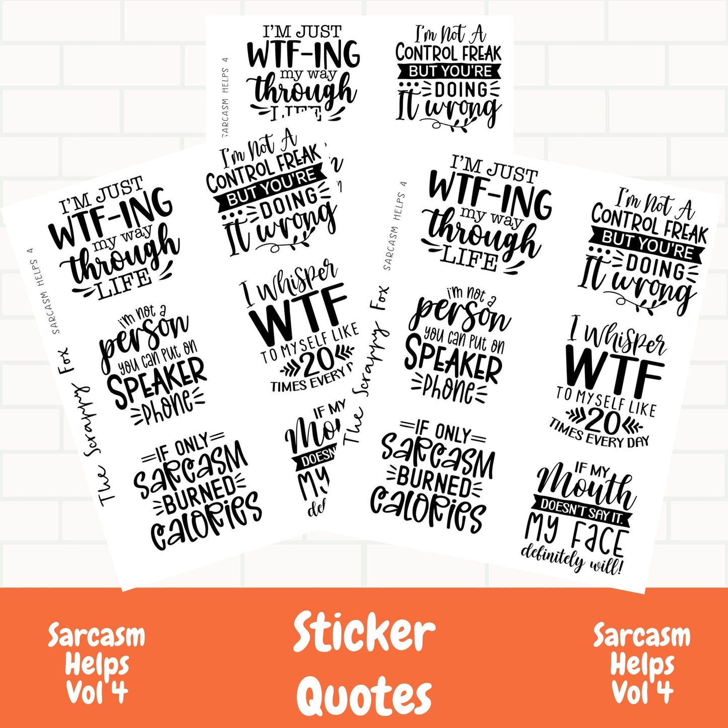 Sarcasm Helps Vol 4 Quote Sheet