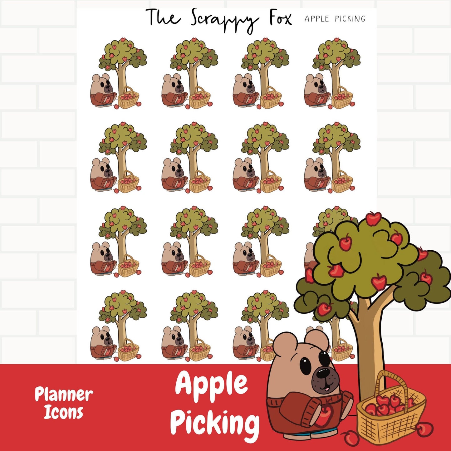 Apple Picking Planner Icons