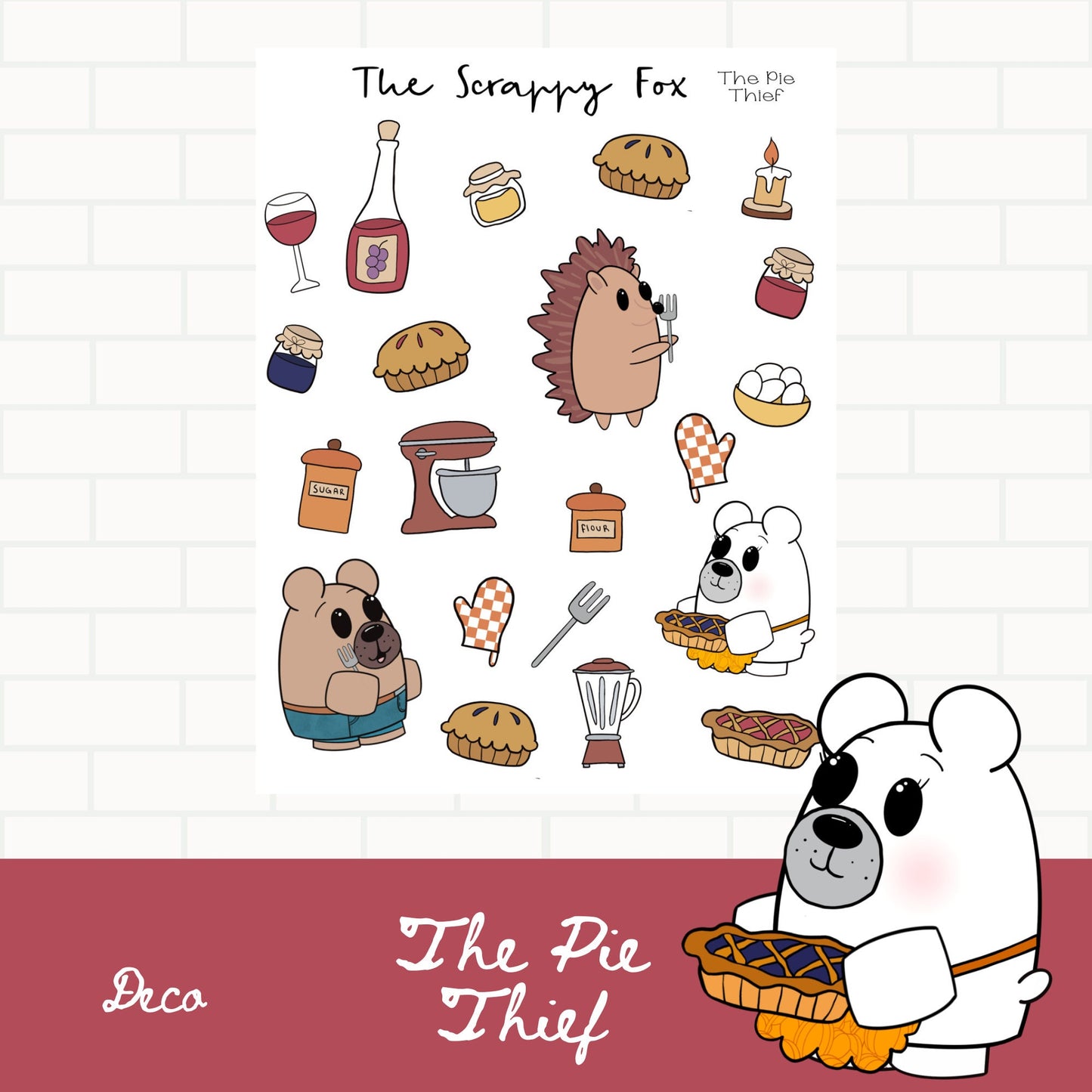The Pie Thief Deco Sheet