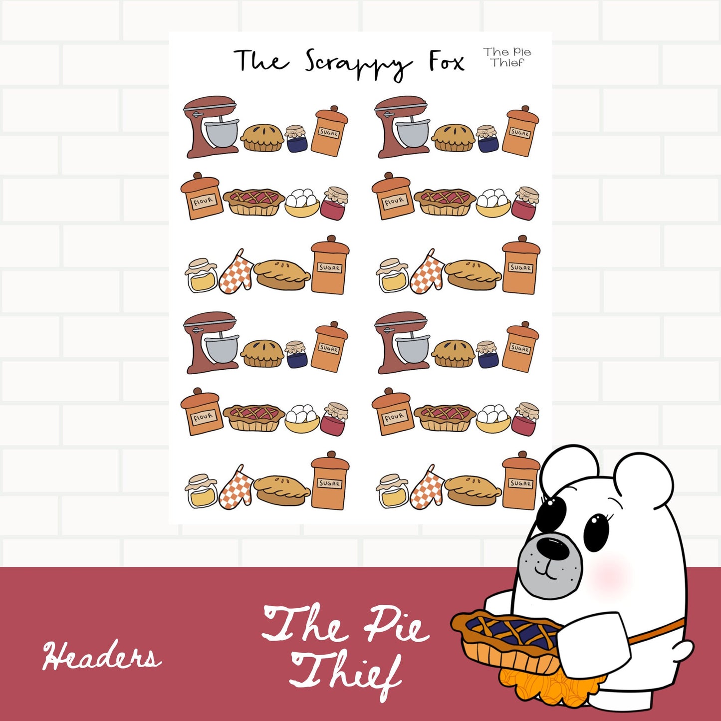 The Pie Thief Dividers Sheet