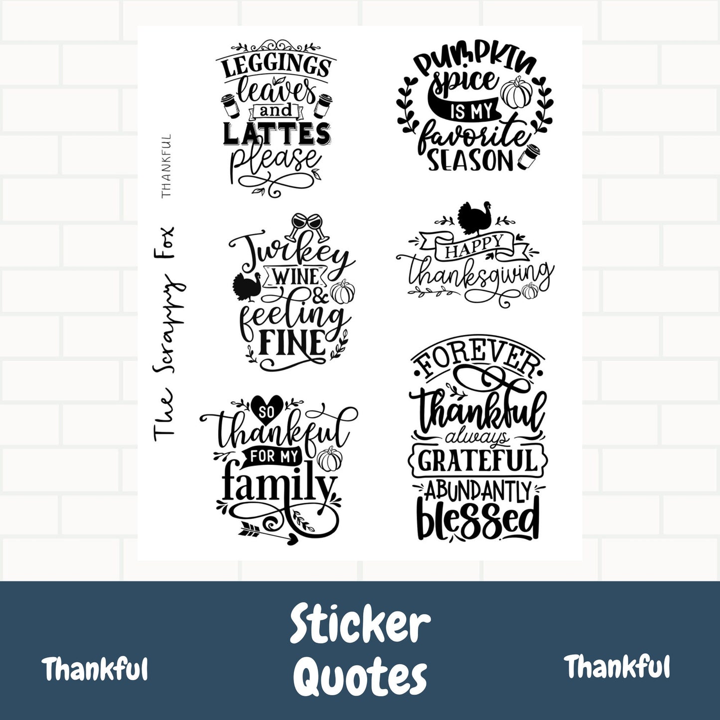 Thankful Quote Sheet