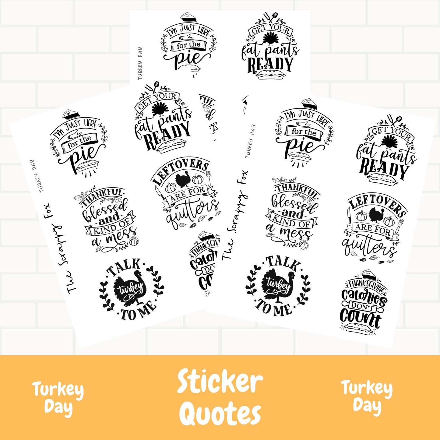 Turkey Day Quote Sheet