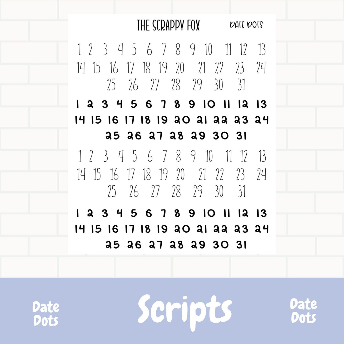 Date Dots Plannar Scripts