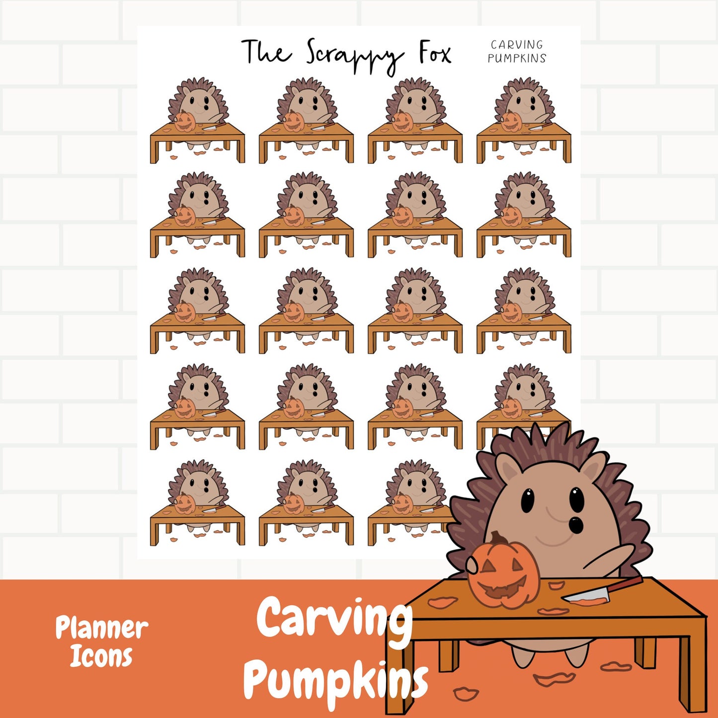 Carving Pumpkins Planner Icons