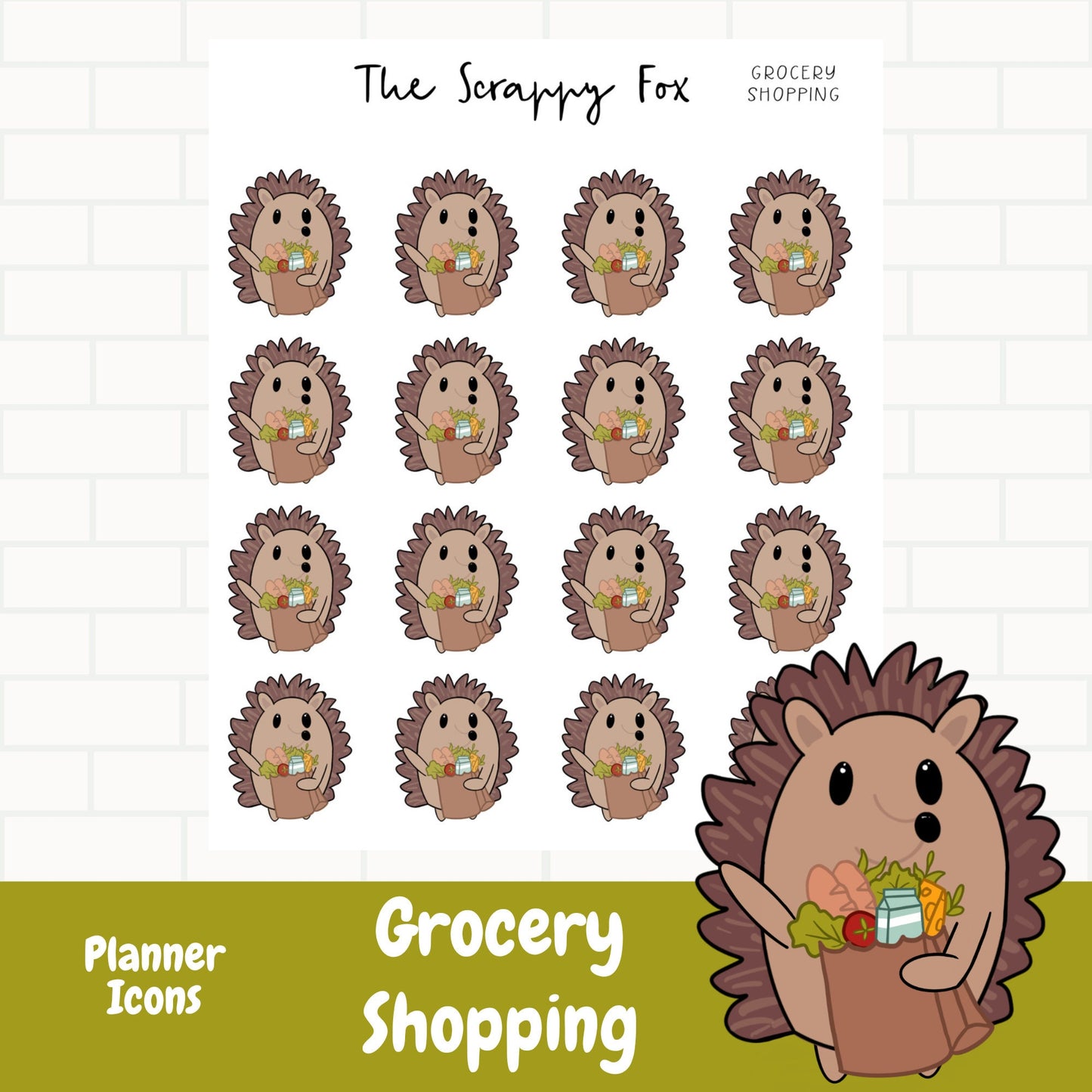 Grocery Shopping Planner Icons