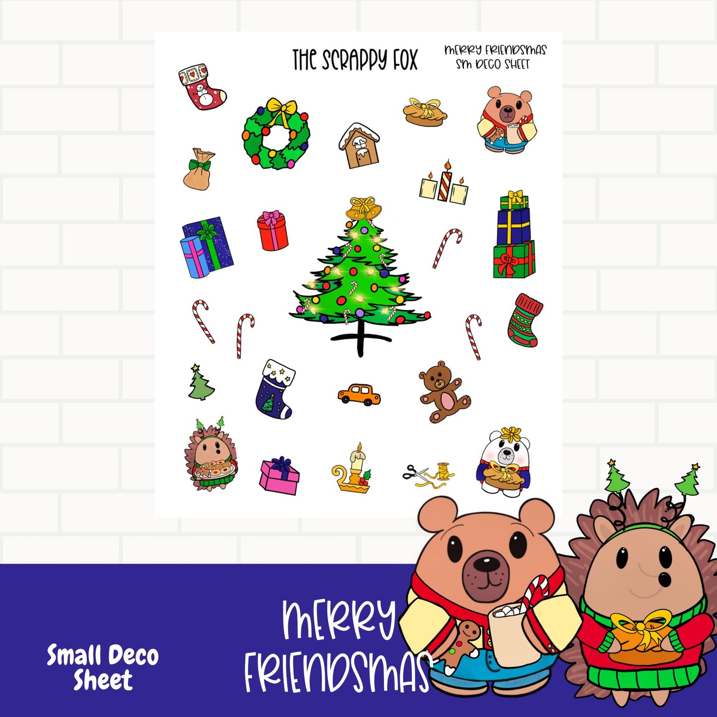 Merry Friendsmas Planner Small Deco Stickers