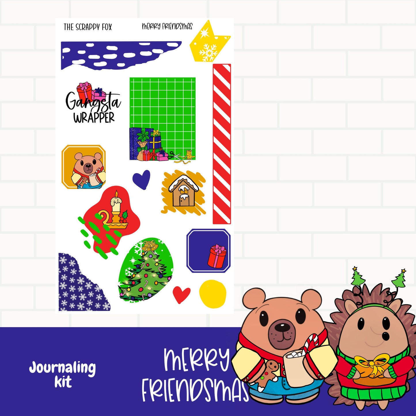 Merry Friendsmas Journal Stickers