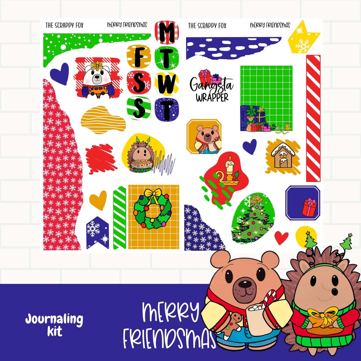 Merry Friendsmas Journal Stickers