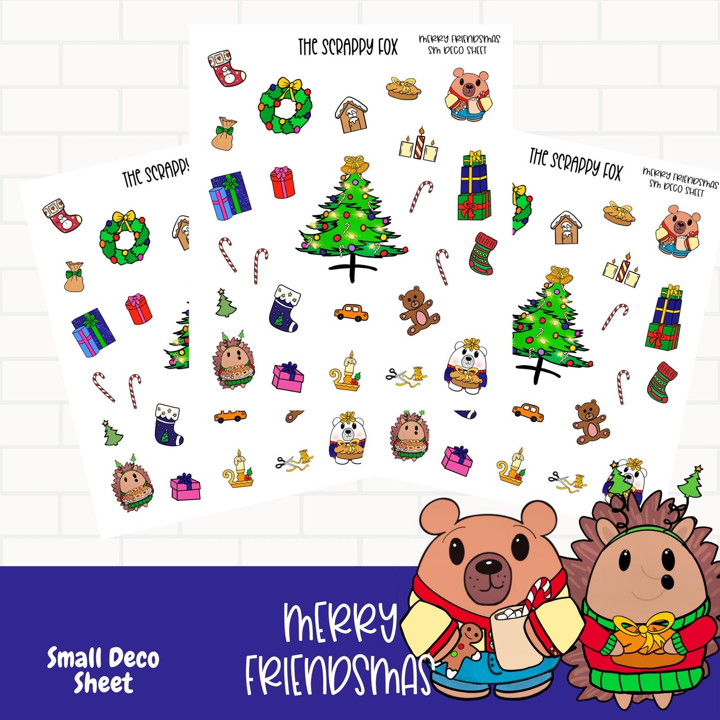 Merry Friendsmas Planner Small Deco Stickers