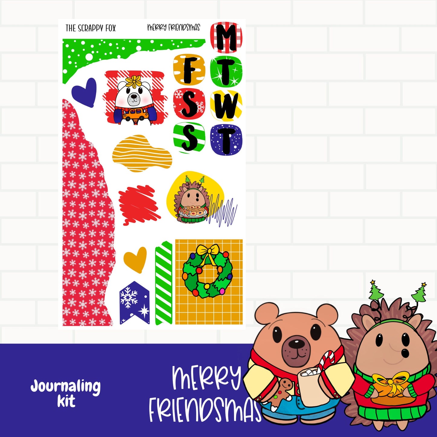 Merry Friendsmas Journal Stickers