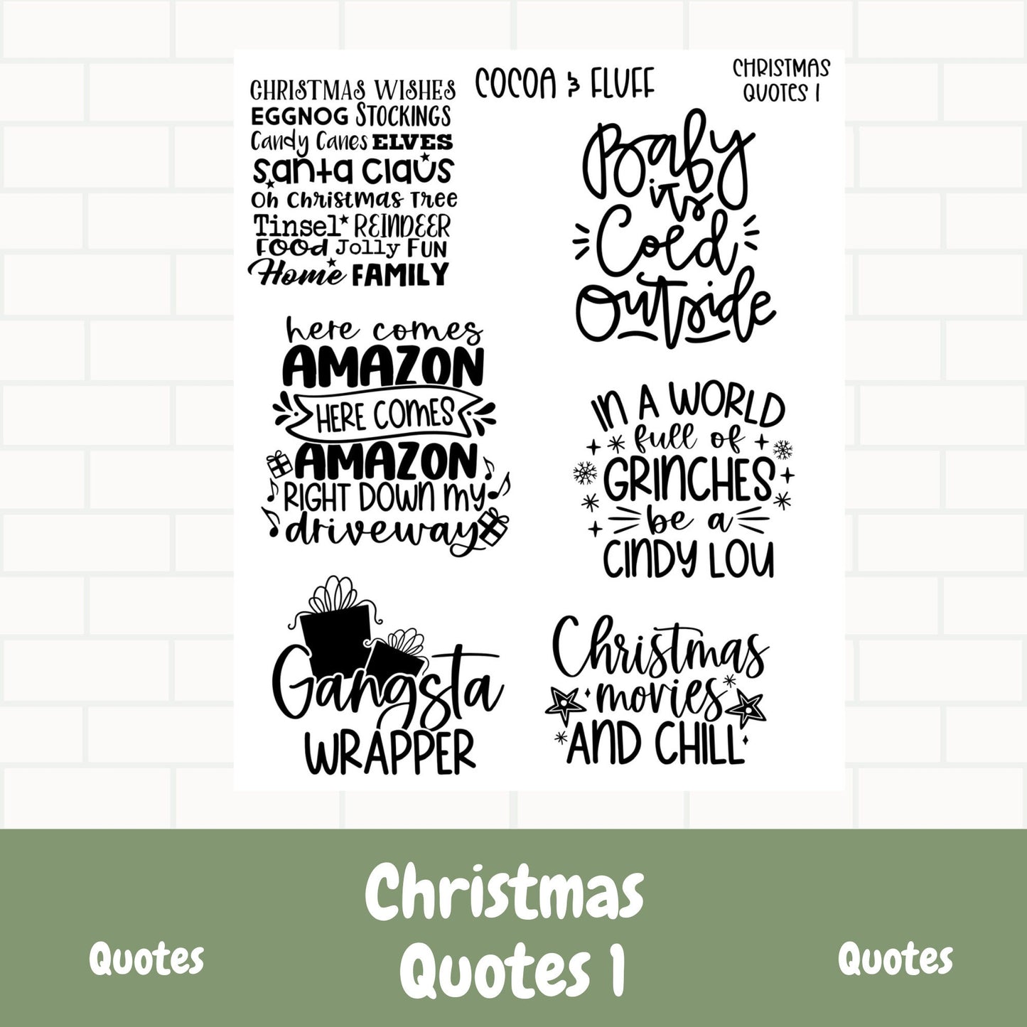 Christmas Quotes Vol.1 Quote Sheet