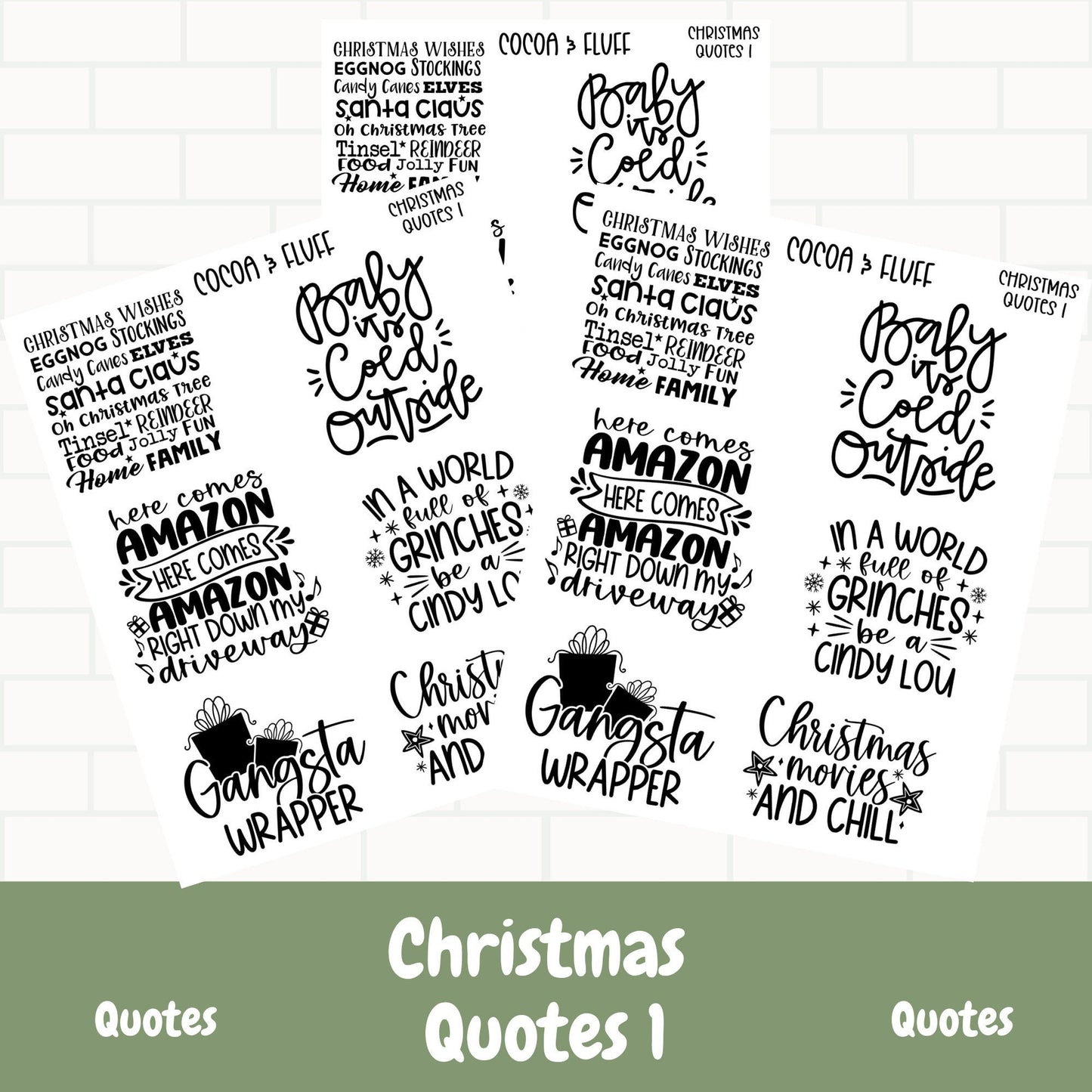 Christmas Quotes Vol.1 Quote Sheet