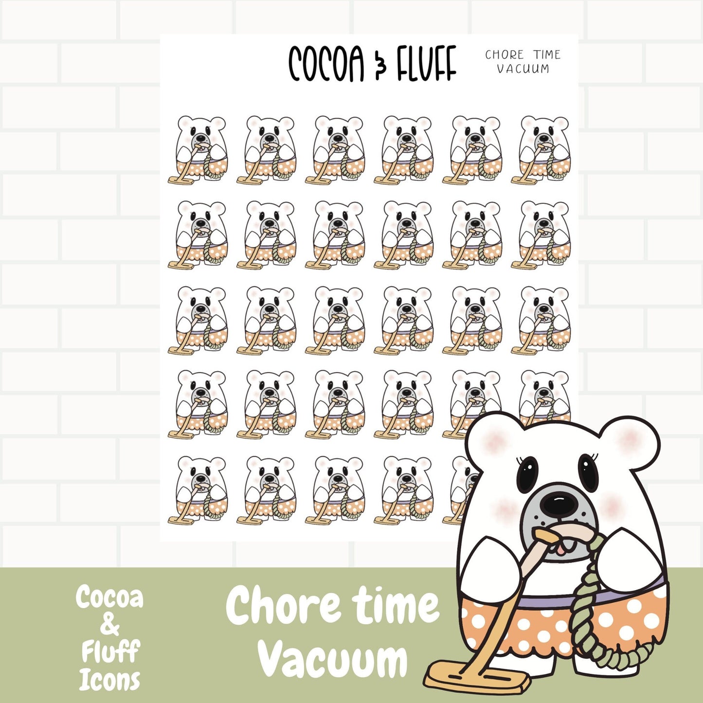 Chore Time Vacuum Planner Icons