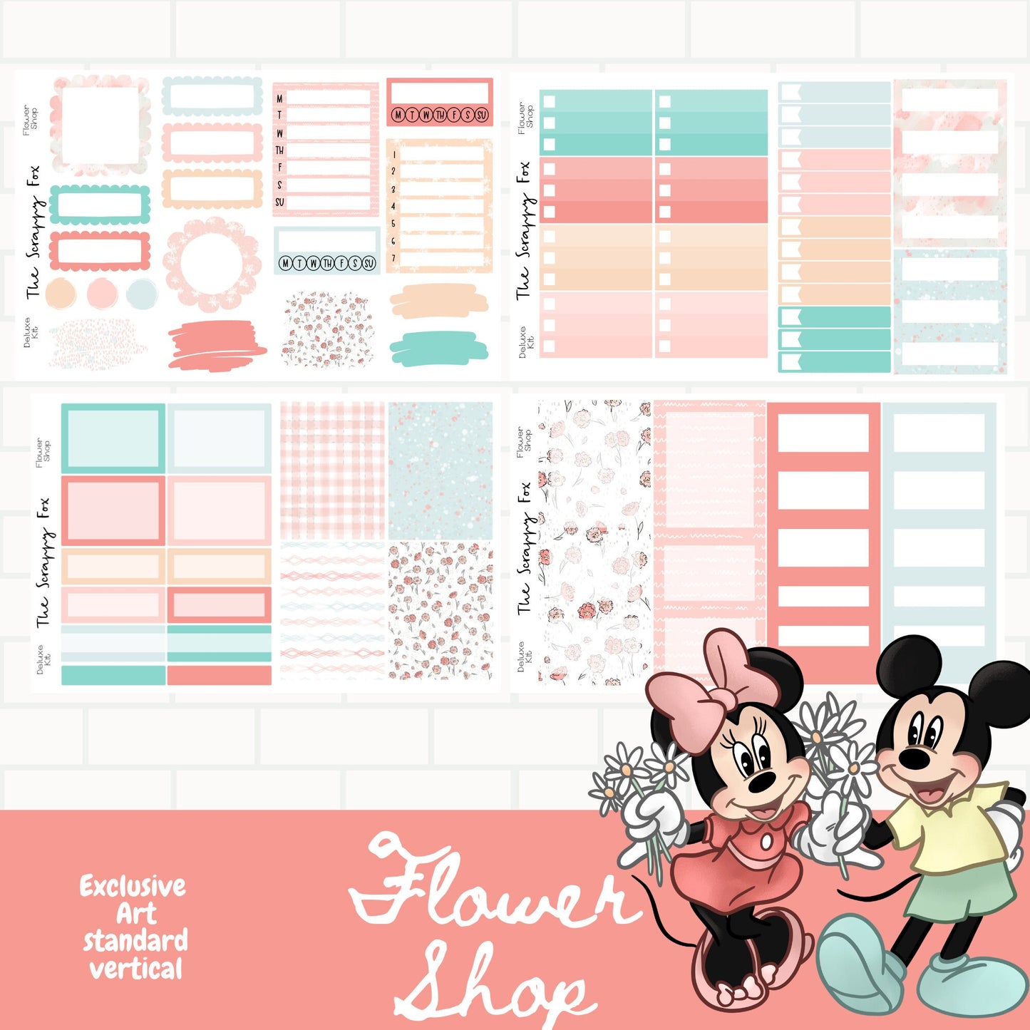 Flower Shop Standard Vertical Weekly Sticker Kit