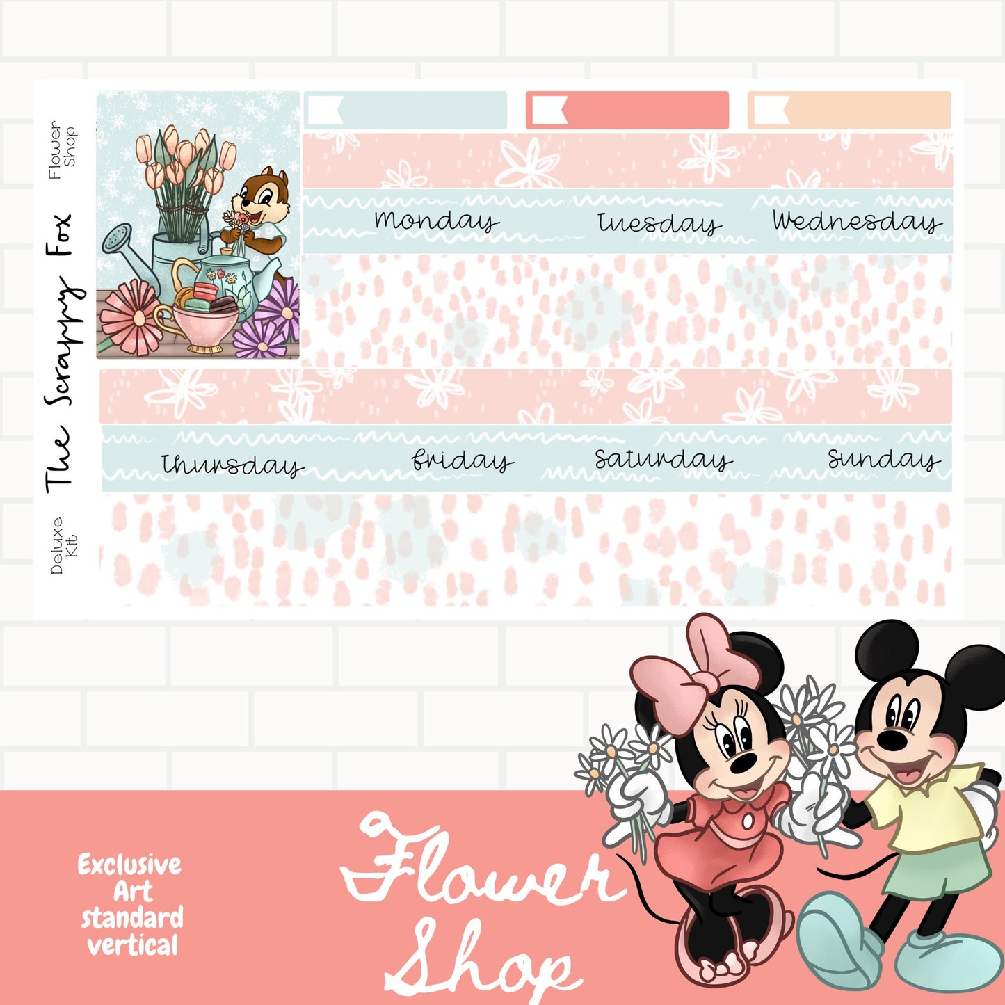 Flower Shop Standard Vertical Weekly Sticker Kit