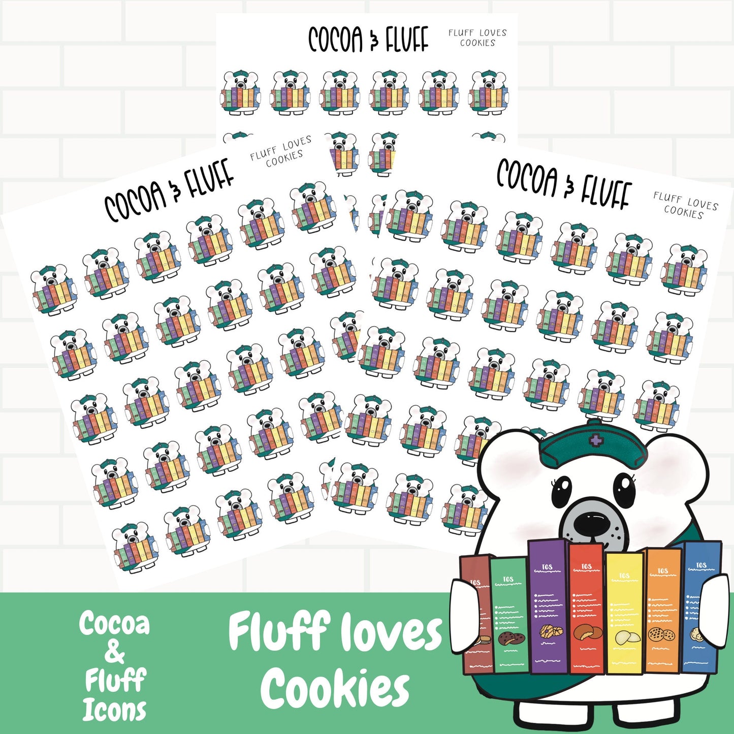 Fluff Loves Cookies Planner Icons