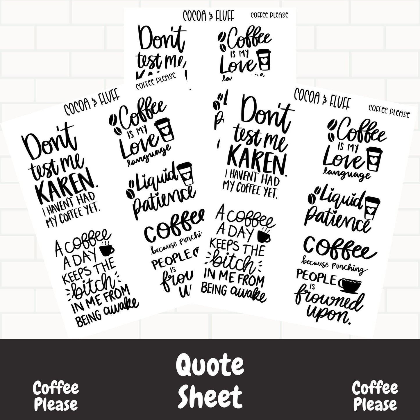 Coffee Please Quote Sheet