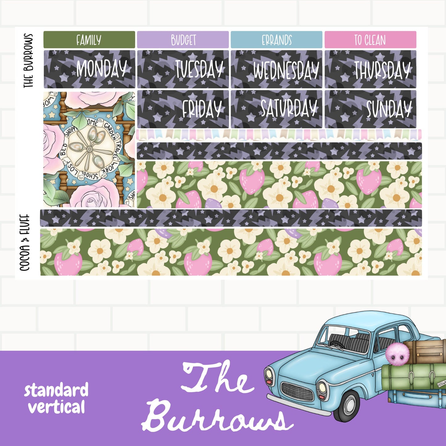 Magical Family Standard Vertical Weekly Sticker Kit