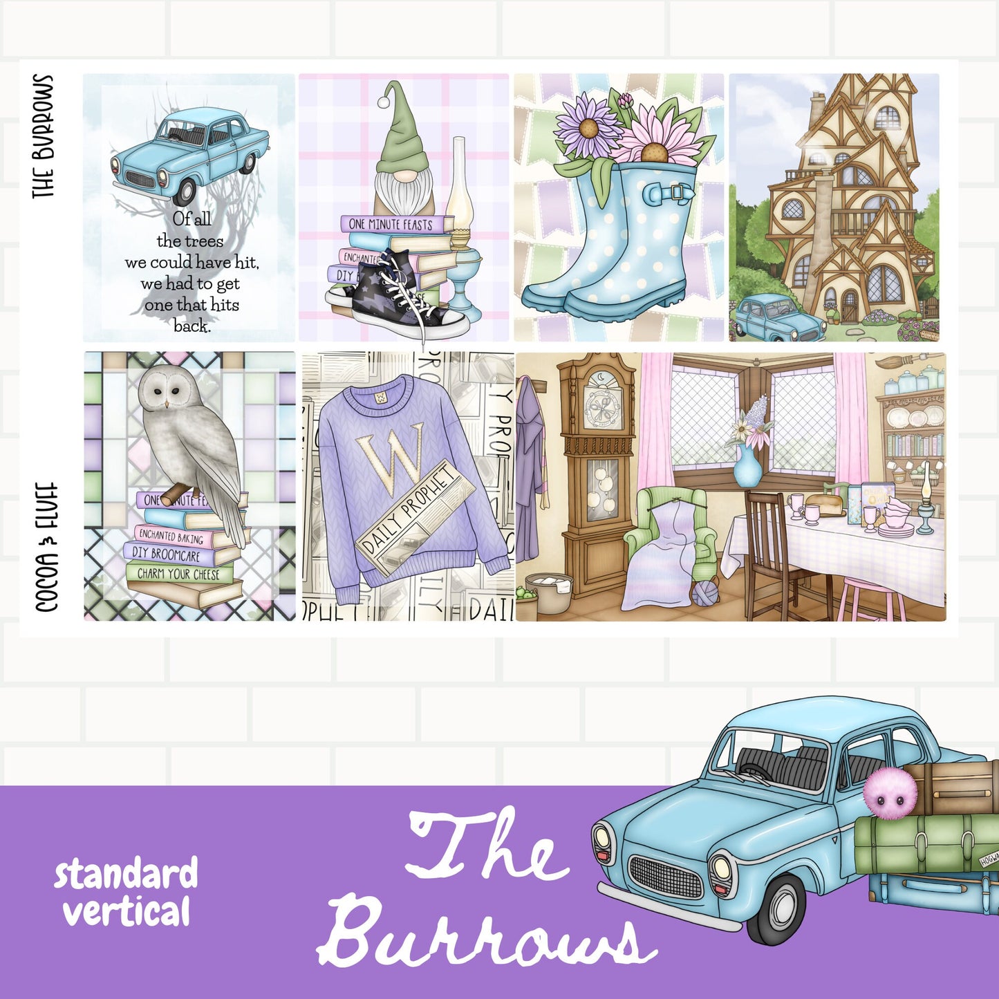 Magical Family Standard Vertical Weekly Sticker Kit