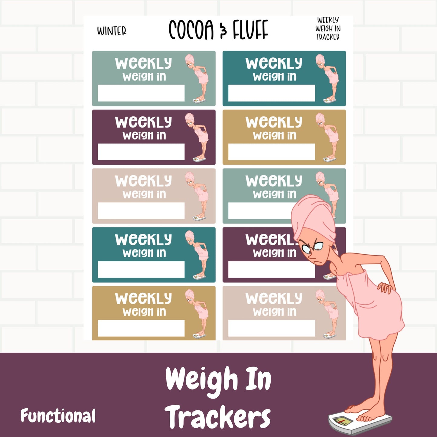 Weigh In Trackers Planner Icons