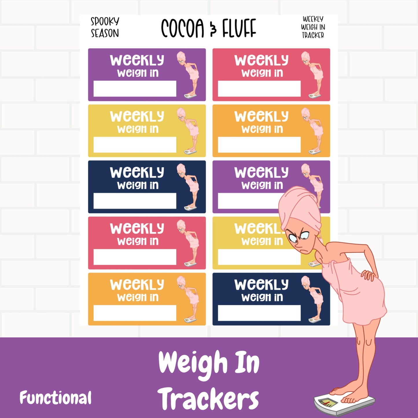 Weigh In Trackers Planner Icons