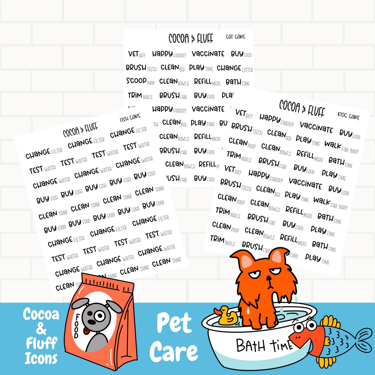 Dog Care Planner Icons