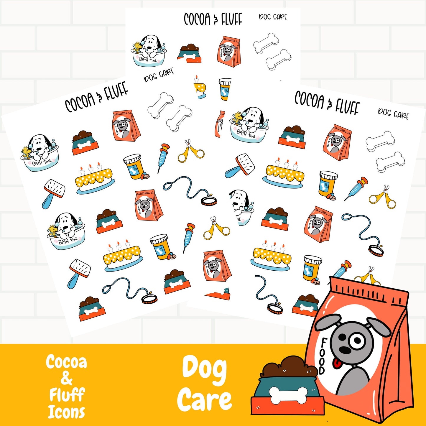 Dog Care Planner Icons