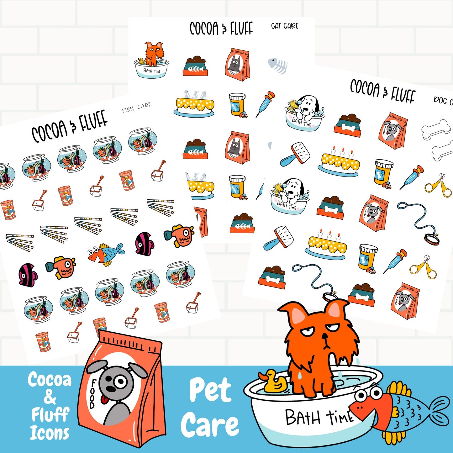 Dog Care Planner Icons